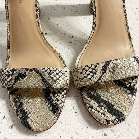 Antonio Melani Women’s Snakeskin Print Leather Ankle Strap Heels Size 8.5M - Picture 4 of 15